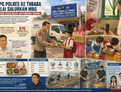 SPPG Polres 02 Tubaba Salurkan MBG Perdana