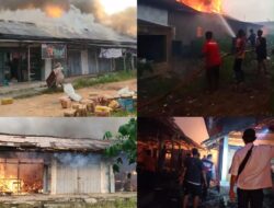 Pasar Mulya Kencana Tubaba Ludes Terbakar