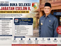 Tubaba Buka Seleksi 7 Jabatan Eselon II, Pendaftaran Dimulai Hari Ini