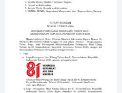 Tubaba Terbitkan Edaran HUT RI, Warga Diimbau Kibarkan Merah Putih Sebulan Penuh