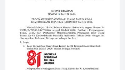 Tubaba Terbitkan Edaran HUT RI, Warga Diimbau Kibarkan Merah Putih Sebulan Penuh