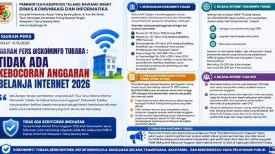 Diskominfo Tubaba Tegaskan Belanja Internet 2026 Dukung Layanan Digital Pemerintah