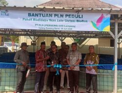 Wabup Tubaba Resmikan Kolam Lele Bioflok Bantuan PLN Peduli