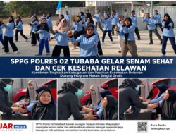 SPPG Polres 02 Tubaba Gelar Senam Sehat dan Cek Kesehatan Relawan