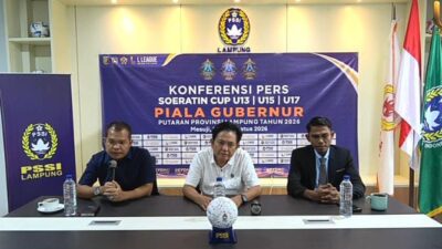 Gelar Konferensi Pers : PSSI Lampung Resmi Pastikan Tunjuk Mesuji Sebagai Tuan Rumah, Soeratin Cup Piala Gubernur Lampung