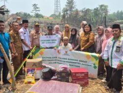 Baznas dan Pemkab Tubaba Bantu Korban Kebakaran di Cahyou Randu
